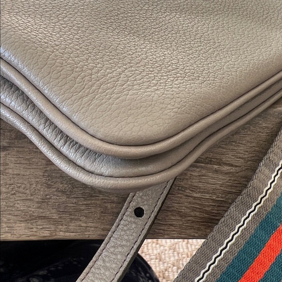 Prada Arbilla  Leather Crossbody Bag Vitello Phen bandoliera Authentic - Picture 14 of 14